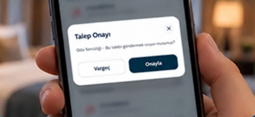 Screen where the guest confirms the report
