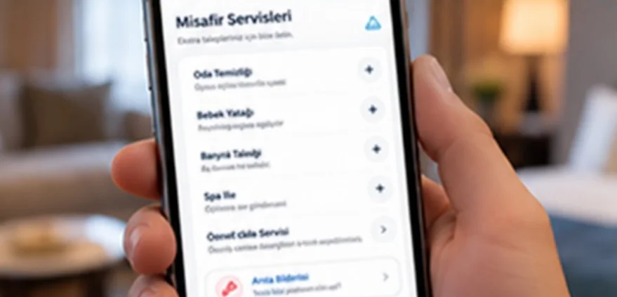 Screen where a guest submits a request